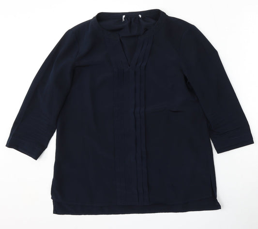 Preworn Womens Blue  Polyester Pullover Sweatshirt Size S