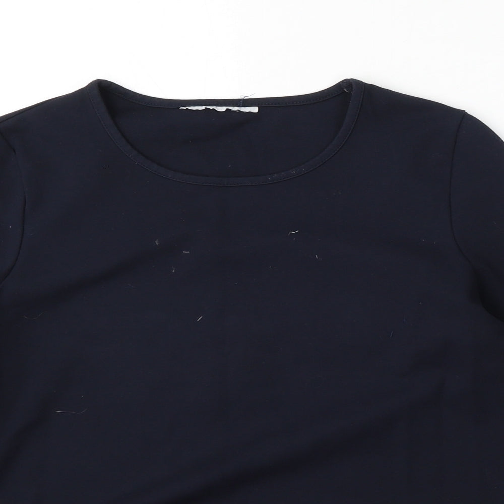 Preworn Womens Blue  Rayon Pullover Sweatshirt Size M