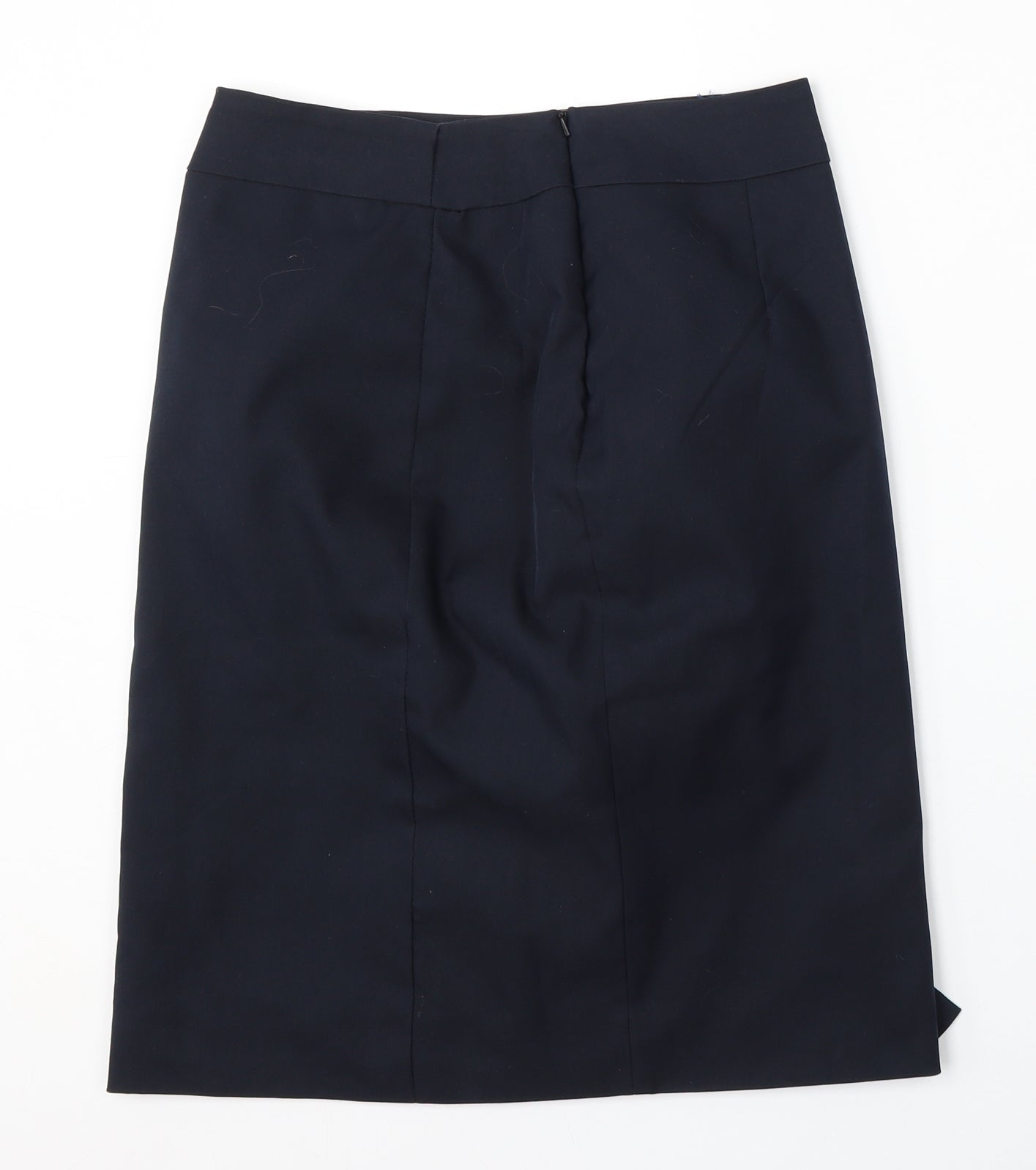 Preworn Womens Blue  Polyester Straight & Pencil Skirt Size 8