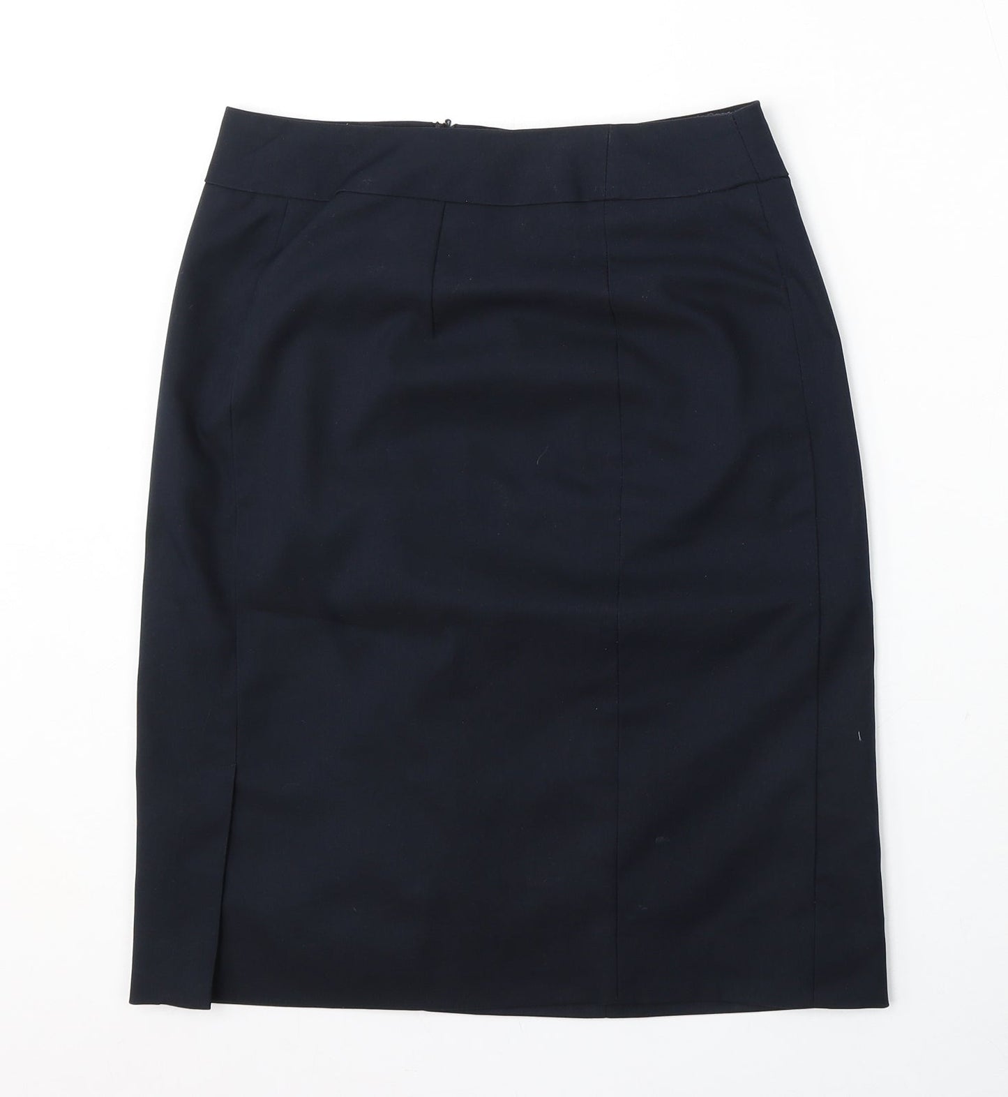 Preworn Womens Blue  Polyester Straight & Pencil Skirt Size 8