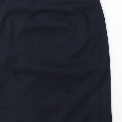 Preworn Womens Blue  Polyester Straight & Pencil Skirt Size 8