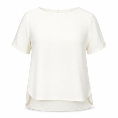 Primark Womens White  Polyester Basic Blouse Size 12 Round Neck