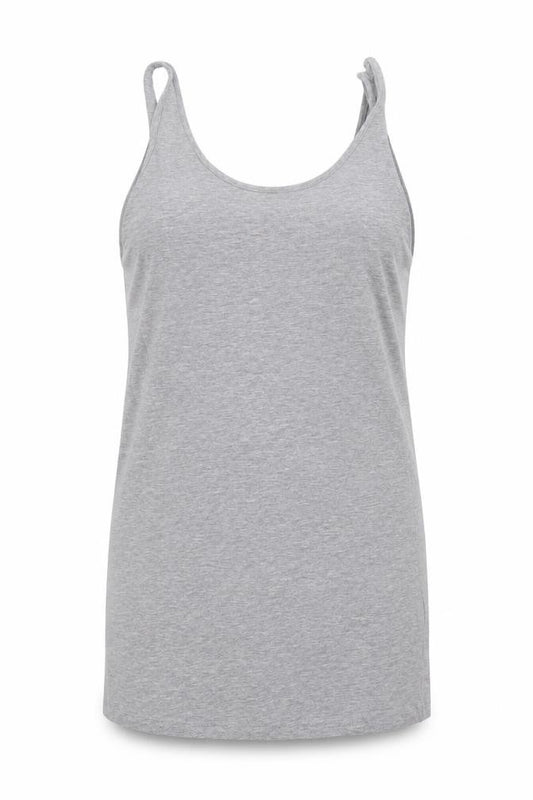 Papaya Womens Grey  Cotton Basic Tank Size 12 Round Neck