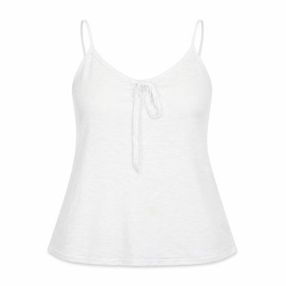 Papaya Womens White  Polyester Basic Tank Size 12 Round Neck