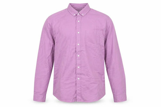 ASOS Mens Purple  Cotton  Button-Up Size L Collared
