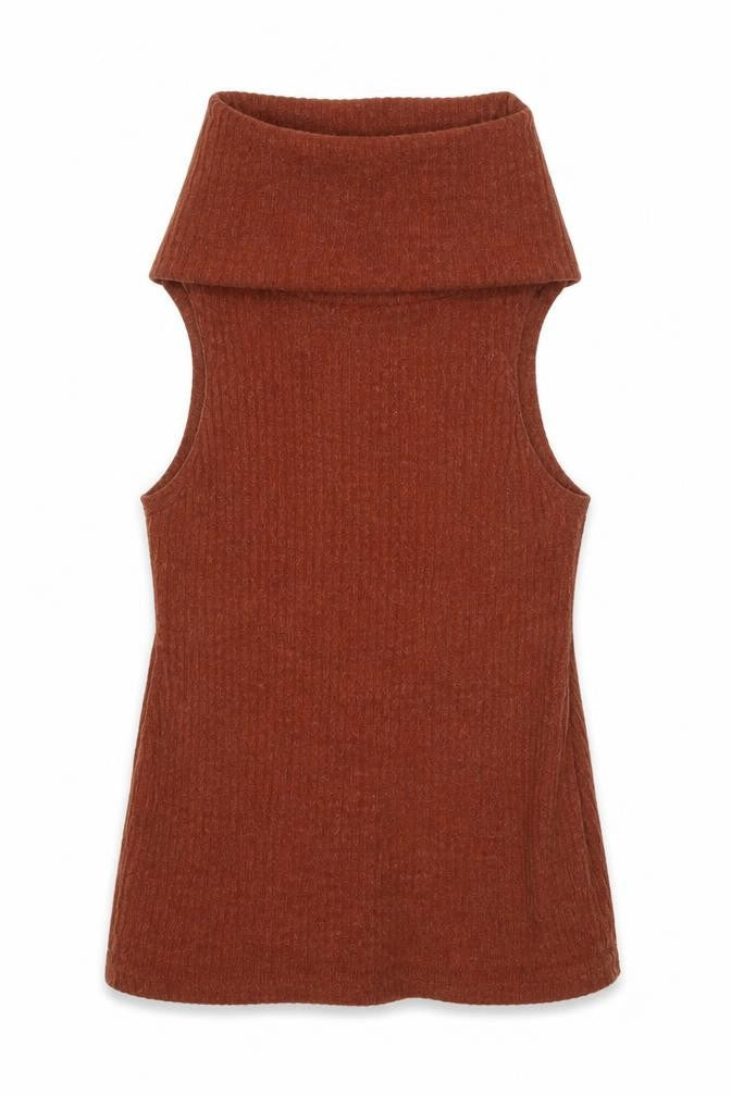 glamrous Womens Brown Roll Neck  Acrylic Pullover Jumper Size S