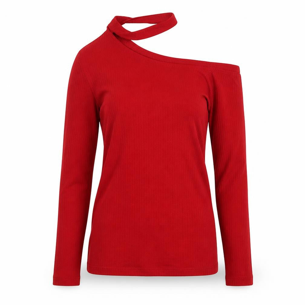 TALLY WEiJL Womens Red Round Neck  Polyester Pullover Jumper Size S