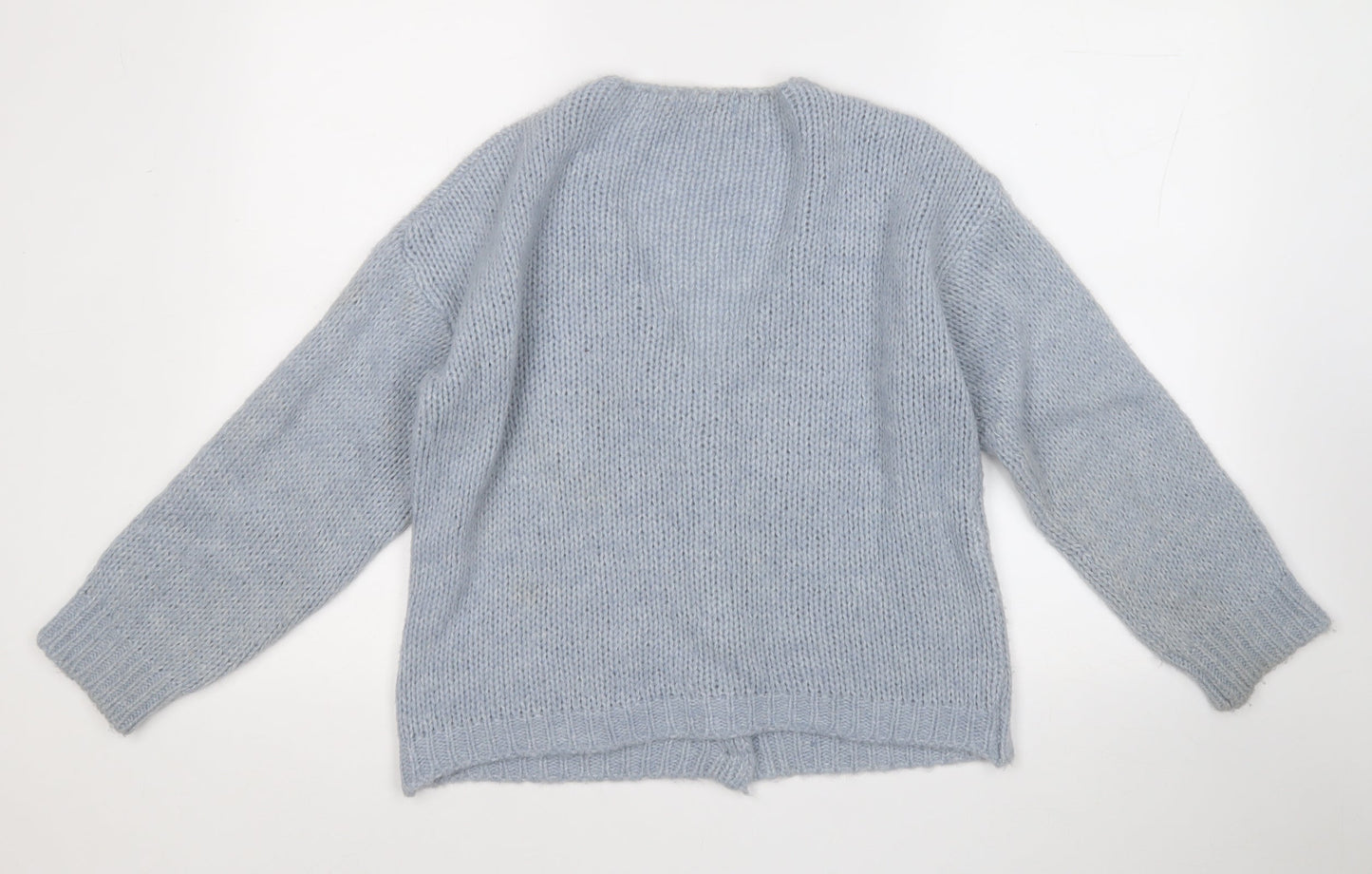 vanessa alexandra  Womens Blue V-Neck  Acrylic Cardigan Jumper Size M