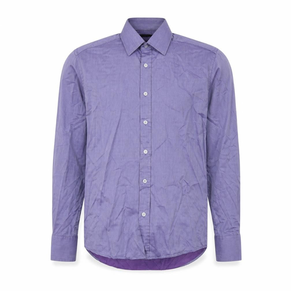 Selected Mens Purple  Cotton  Button-Up Size S Collared