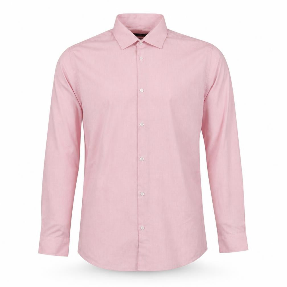 Cedarwood State Mens Pink Polyester Button-Up Size 15 Collared