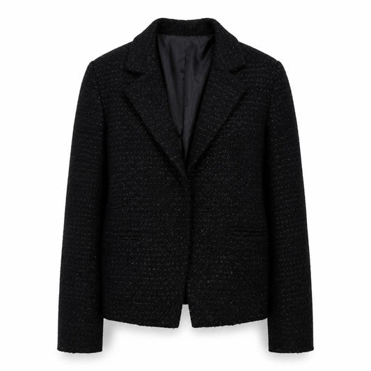 Exhibit Womens Black  Polyester Jacket Suit Jacket Size 12