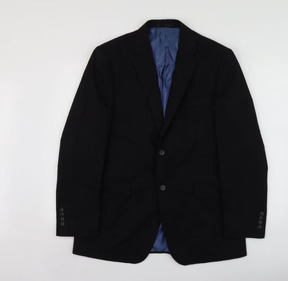 Charlton Gray Mens Black  Polyester Jacket Suit Jacket Size 40