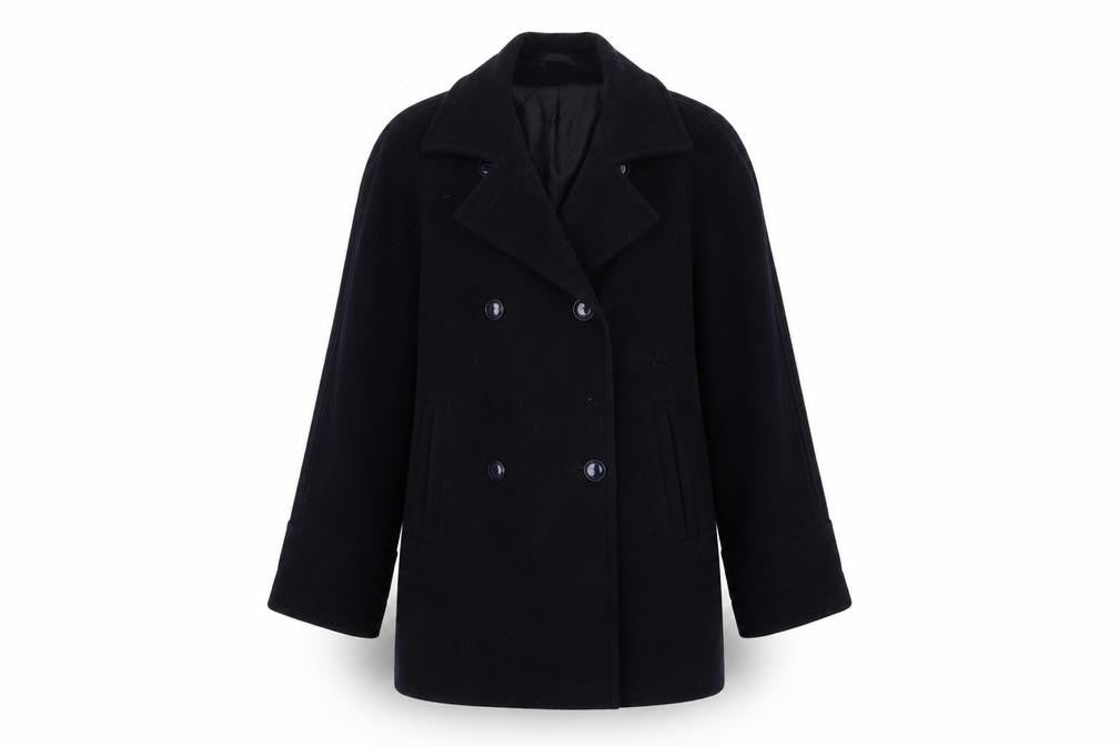 Canda Womens Blue   Pea Coat Coat Size 12  Button