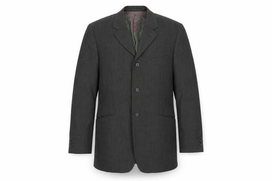 Jonathan Adams Mens Grey Striped Polyester Jacket Blazer Size 40