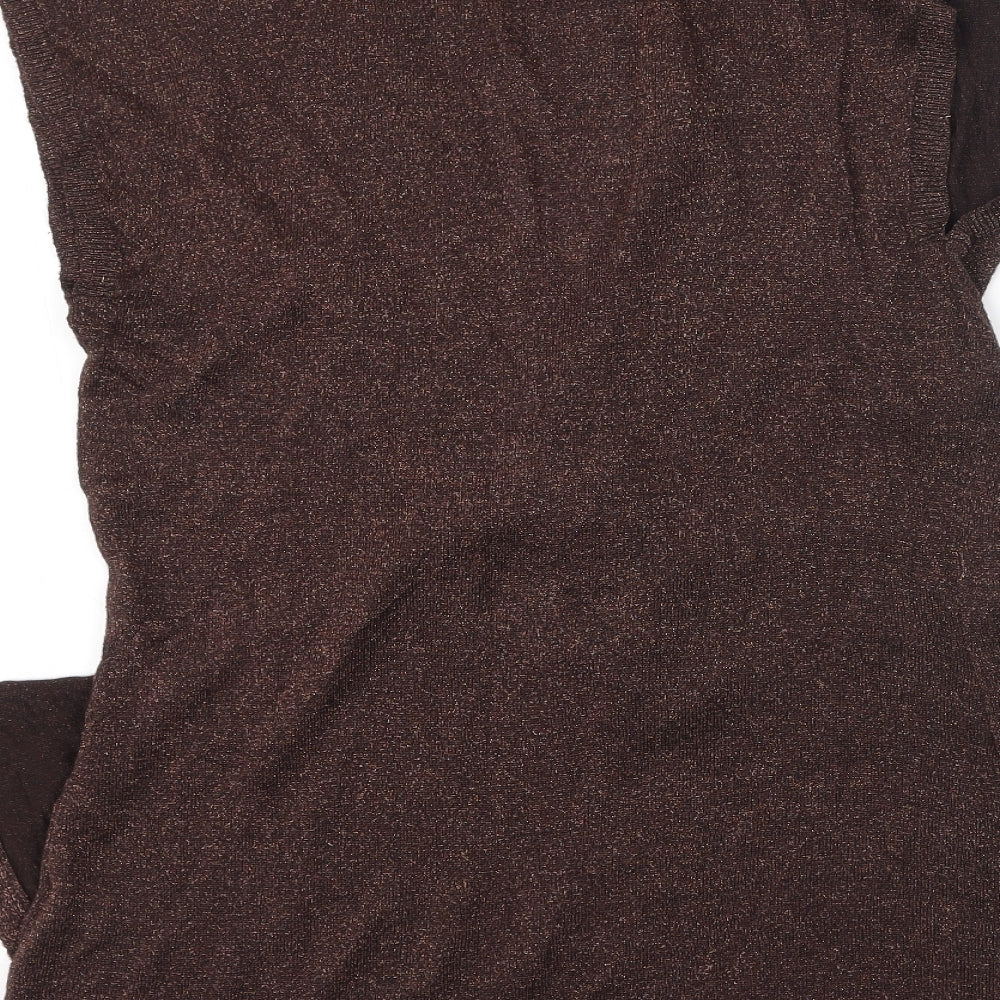 Marks and Spencer Womens Gold  Viscose Camisole Tank Size 14 V-Neck