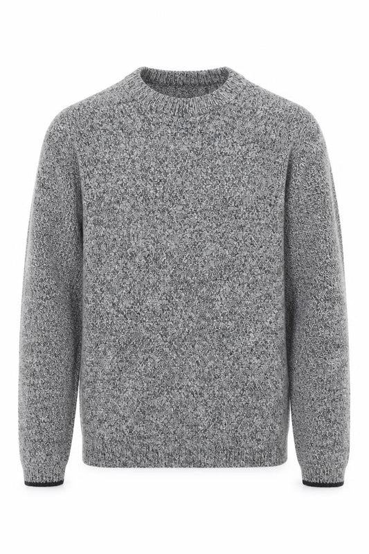 River Island  Mens Grey Round Neck  Acrylic Pullover Jumper Size S