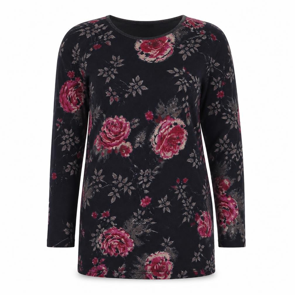 Marks & Spencer Womens Multicoloured Round Neck Floral Polyester Pullover Jumper Size 10