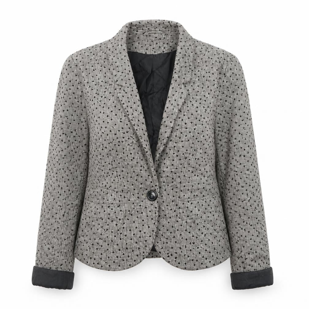 Divided Womens Brown Collared Polka Dot Polyester Cardigan Jumper Size 10