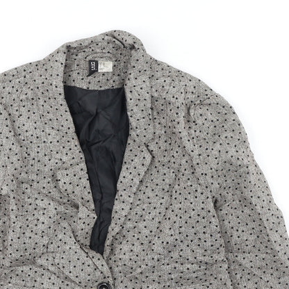 Divided Womens Brown Collared Polka Dot Polyester Cardigan Jumper Size 10