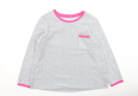 Preworn Womens Grey Round Neck  Polyester Pullover Jumper Size L
