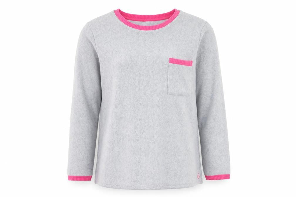 Preworn Womens Grey Round Neck  Polyester Pullover Jumper Size L