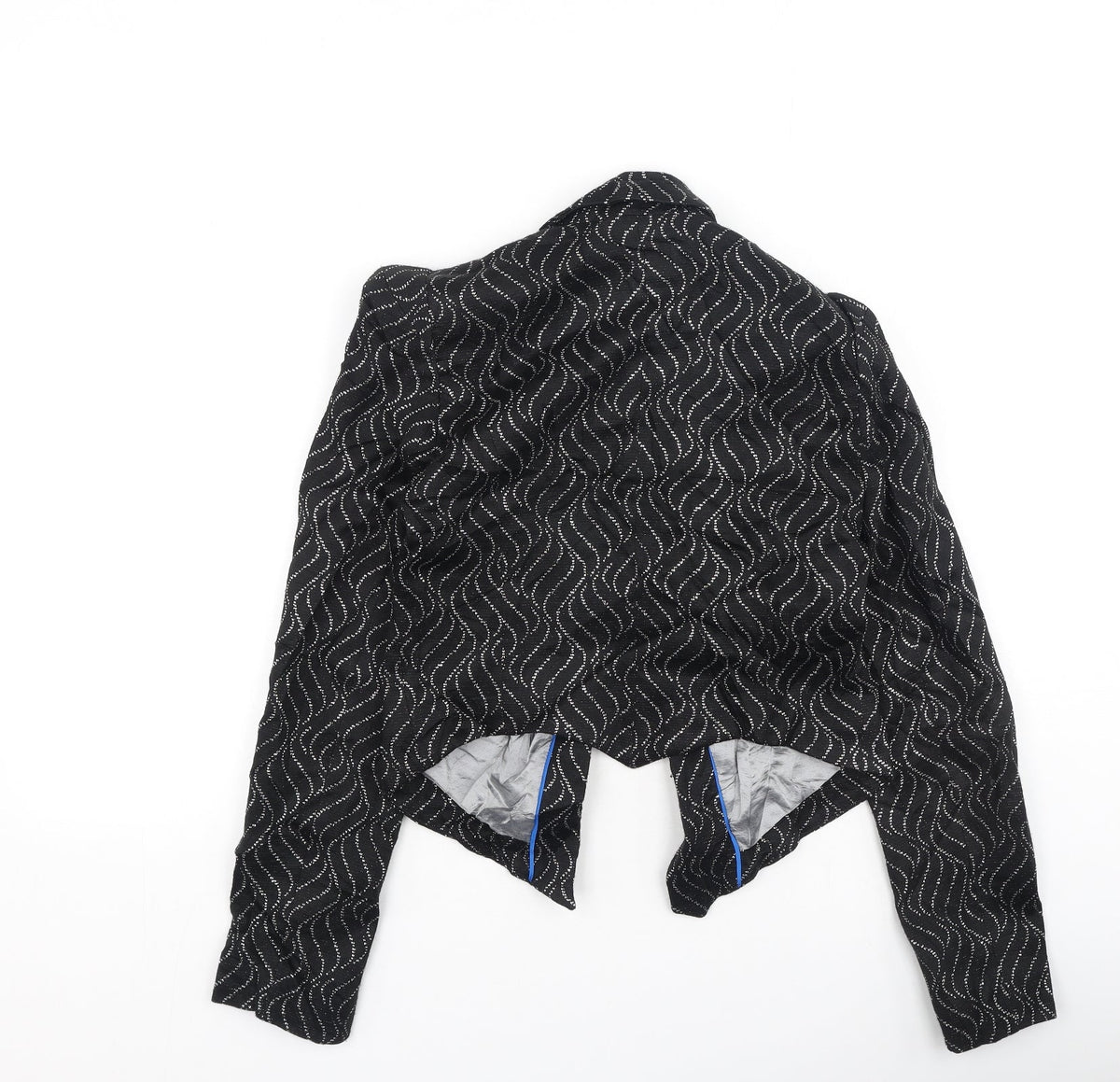 NEXT Womens Black Geometric  Jacket  Size 10