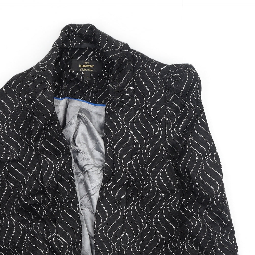 NEXT Womens Black Geometric  Jacket  Size 10