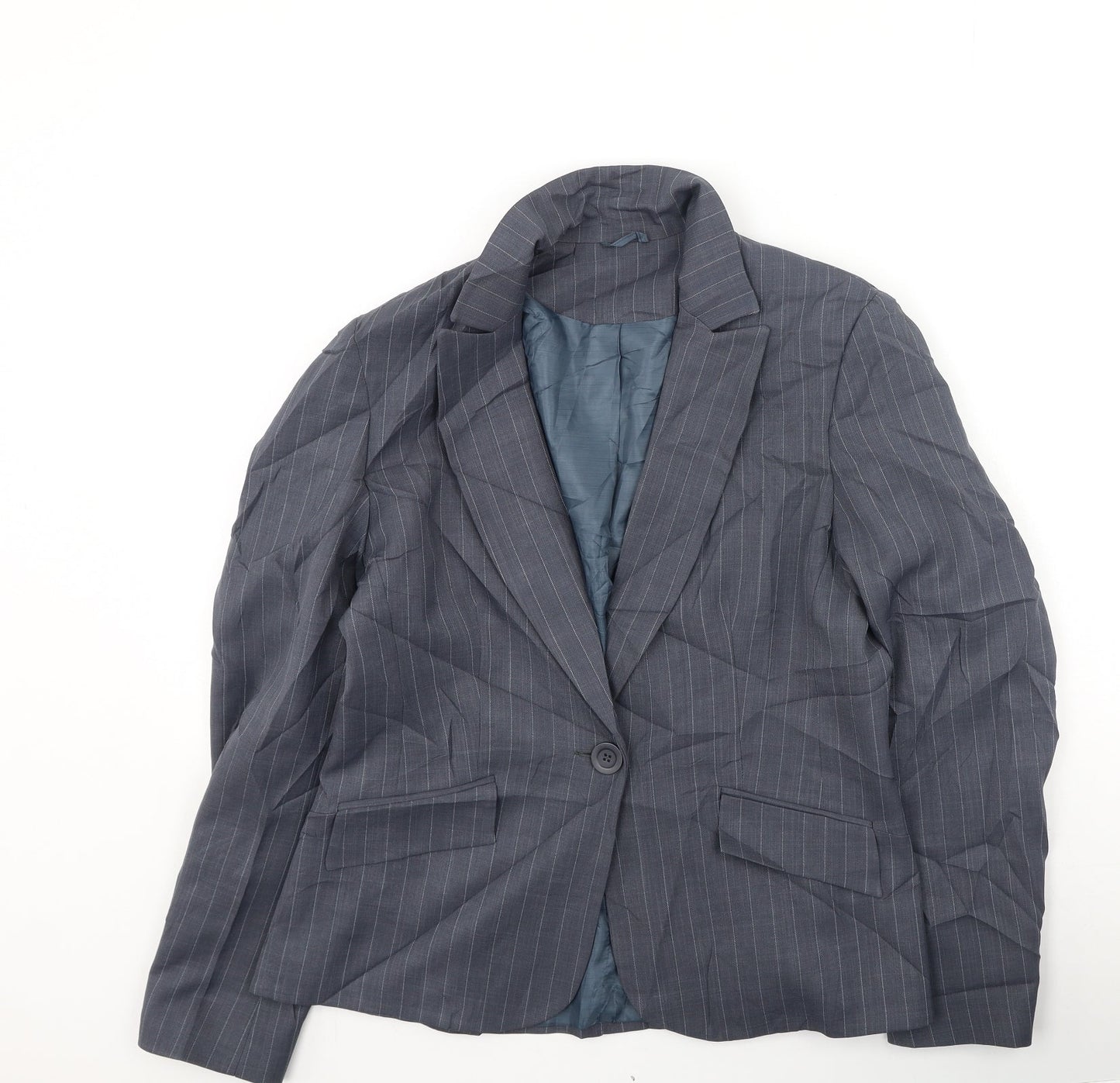 Dorothy Perkins Womens Grey Striped  Jacket  Size 12