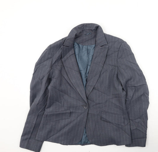 Dorothy Perkins Womens Grey Striped  Jacket  Size 12