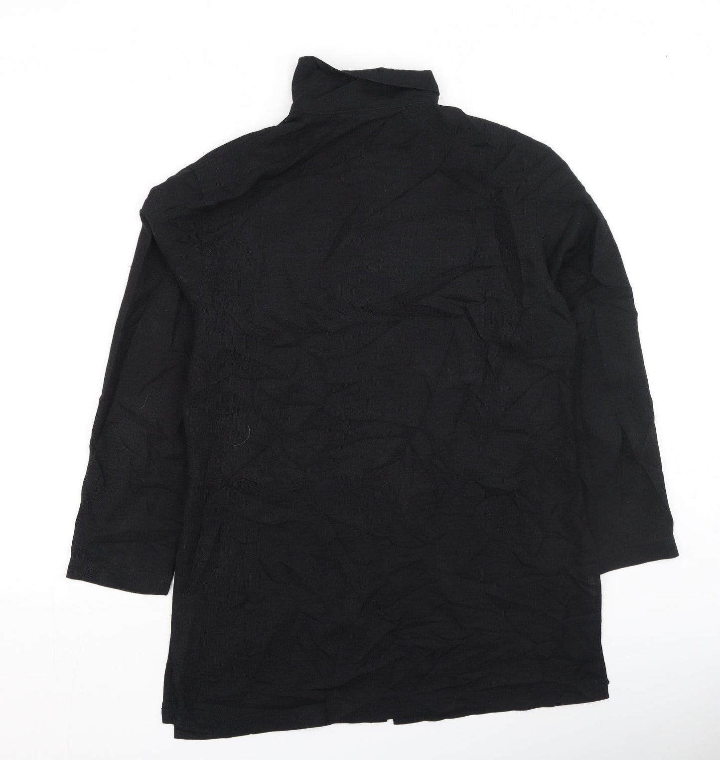 Kaffe Womens Black  Polyester Basic Button-Up Size S Collared