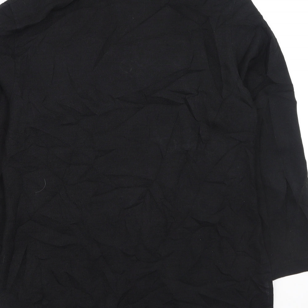 Kaffe Womens Black  Polyester Basic Button-Up Size S Collared