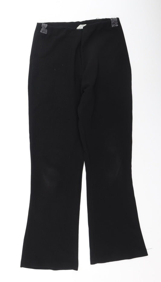 Ladies Womens Black  Polyester Jegging Trousers Size 14 L28 in Regular