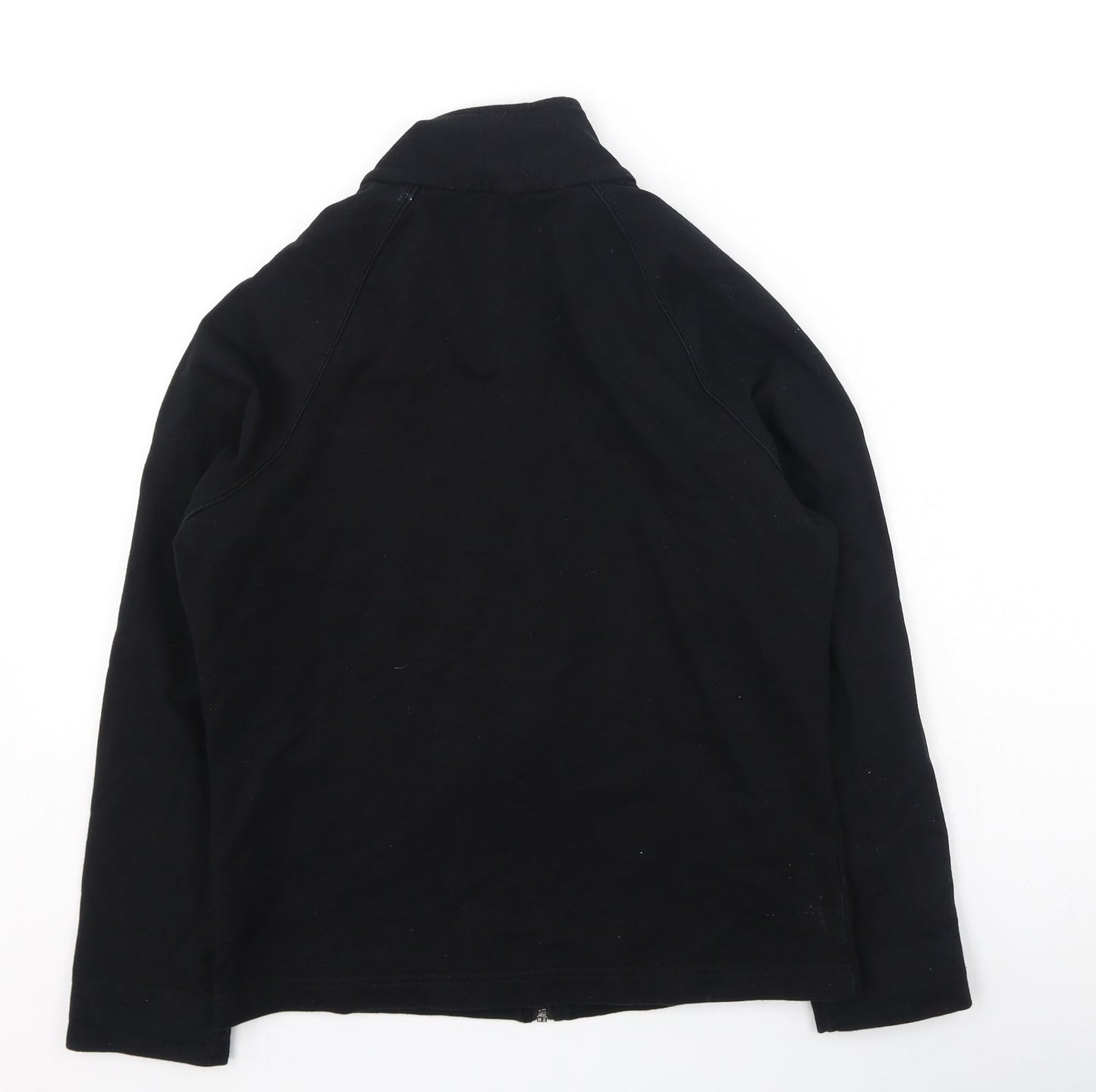 Marks and Spencer Womens Black High Neck  Cotton Full Zip Jumper Size 10