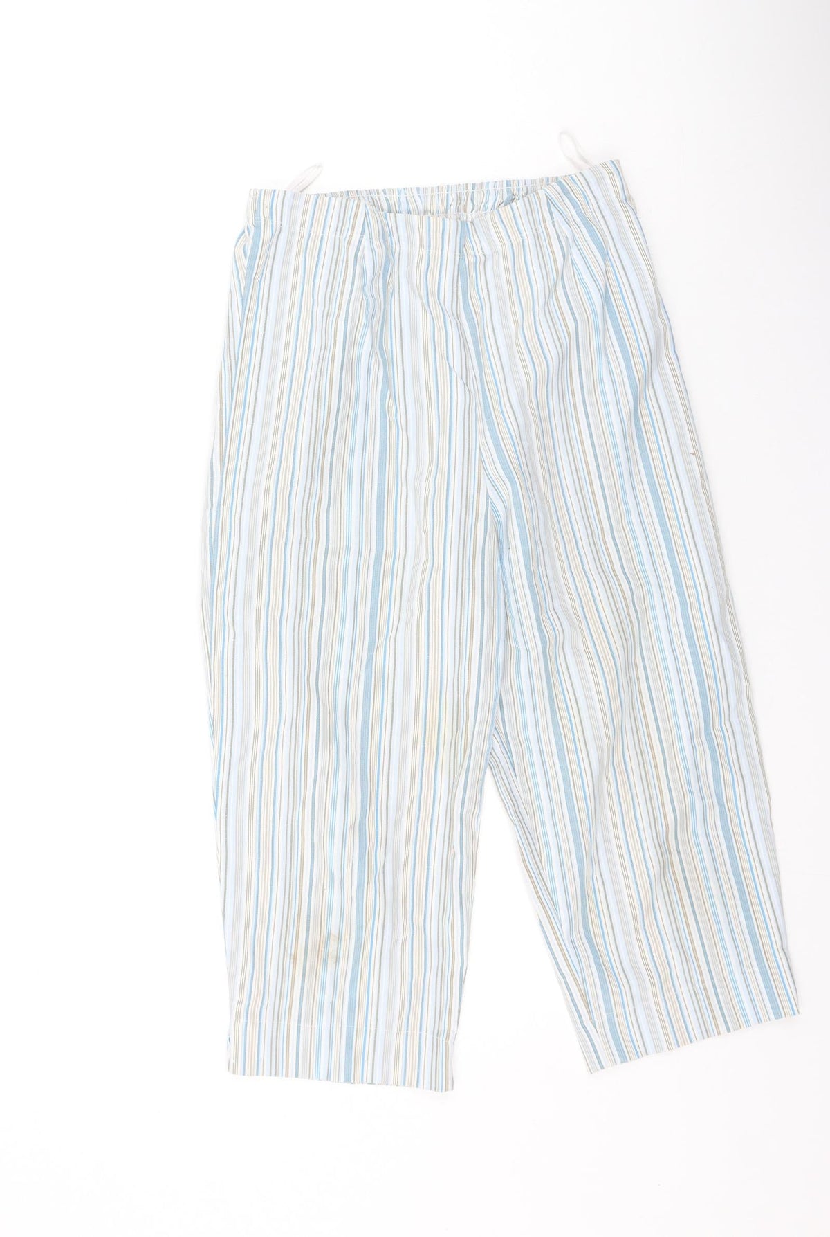 woolworths Womens Multicoloured Striped Polyester Trousers  Size 10 L25 in Regular