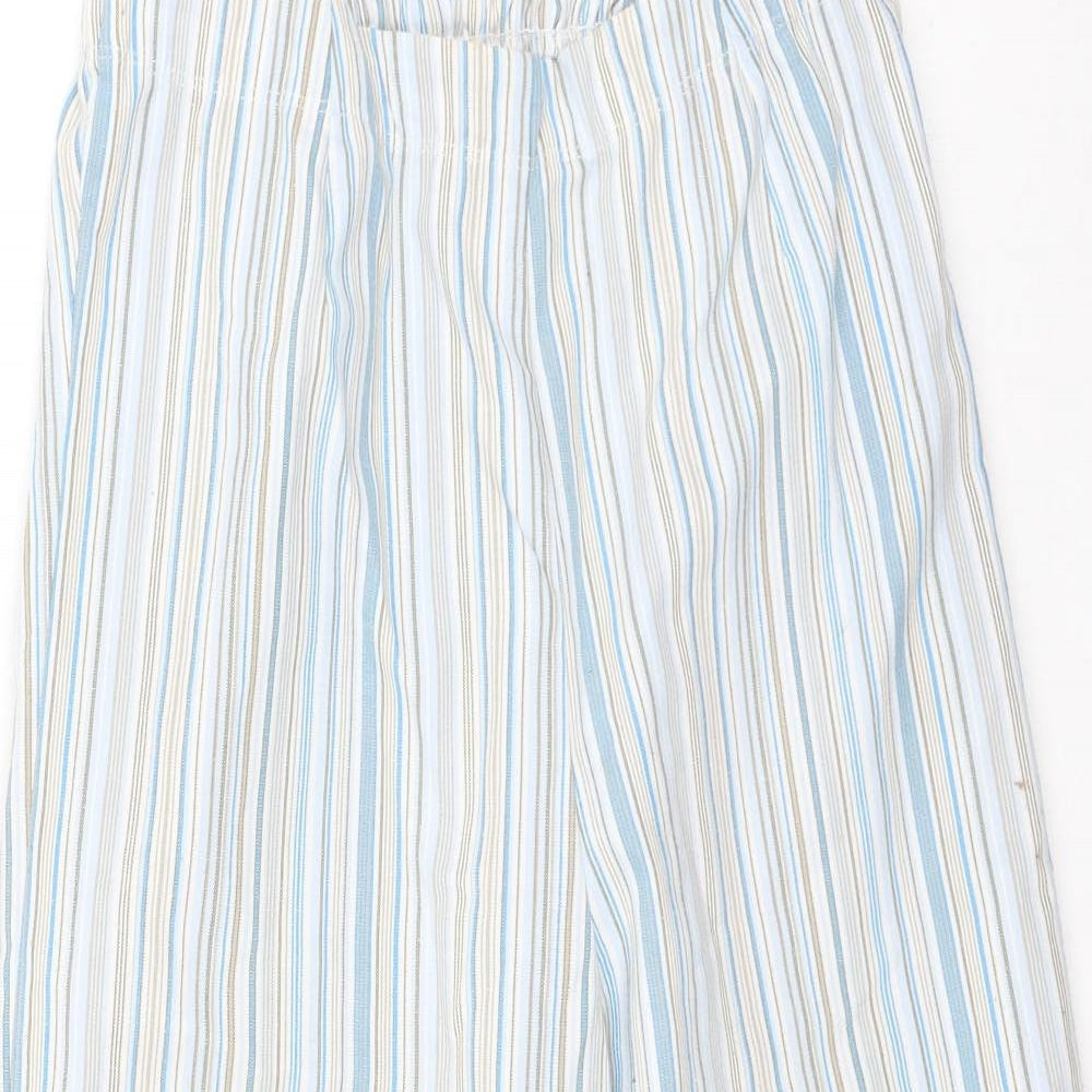 woolworths Womens Multicoloured Striped Polyester Trousers  Size 10 L25 in Regular