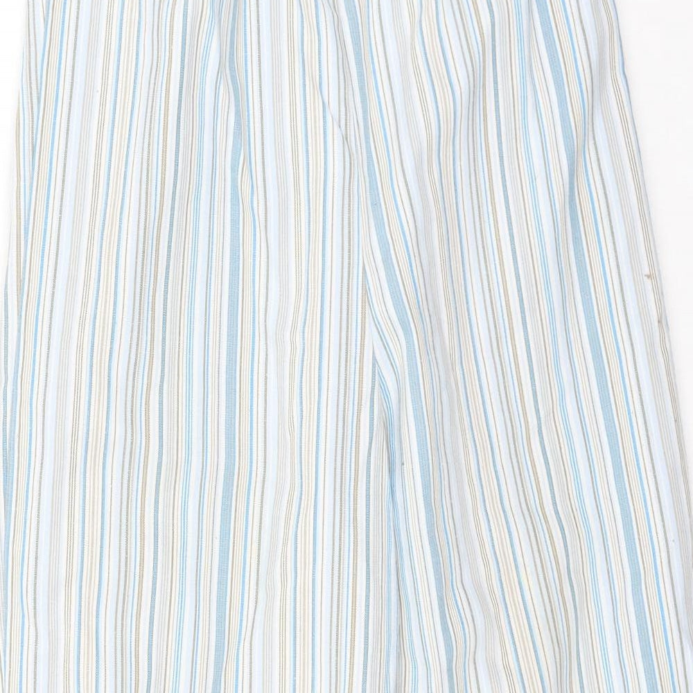 woolworths Womens Multicoloured Striped Polyester Trousers  Size 10 L25 in Regular