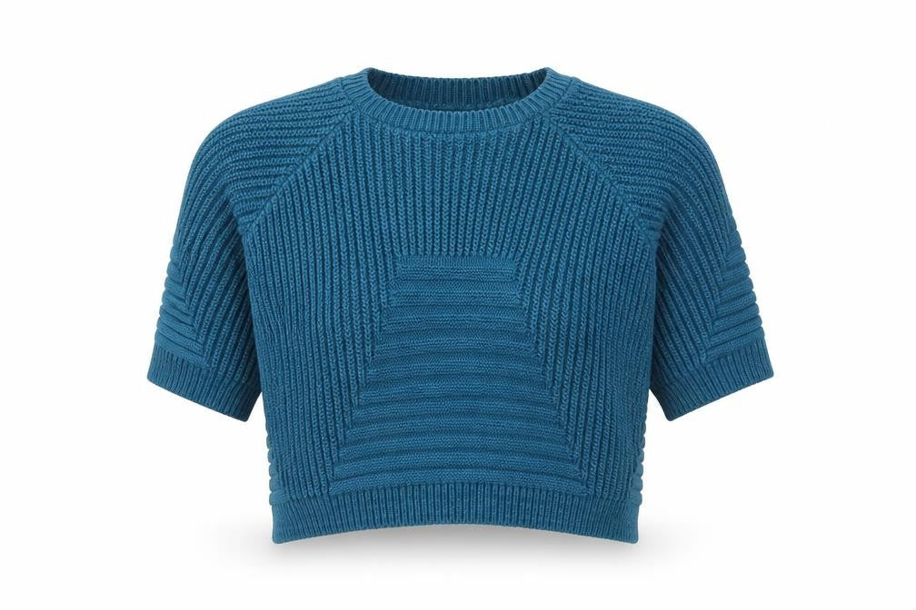 Exhibit Womens Blue Round Neck  Cotton Blend Pullover Jumper Size S