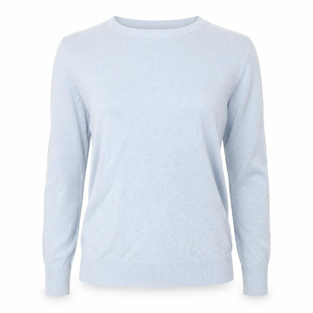 VERO MODA Womens Blue Round Neck  Cotton Pullover Jumper Size 8