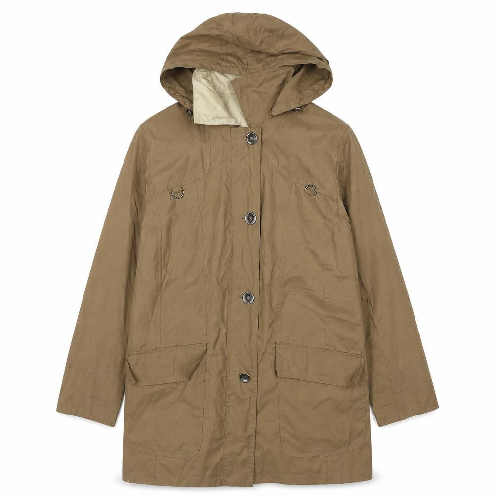 Goldix Womens Brown   Trench Coat Coat Size 14  Zip