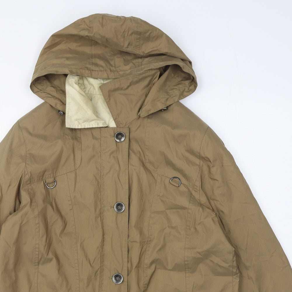 Goldix Womens Brown   Trench Coat Coat Size 14  Zip