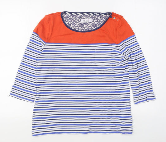 Per Una Womens Multicoloured Striped 100% Cotton Pullover Sweatshirt Size 14  Pullover
