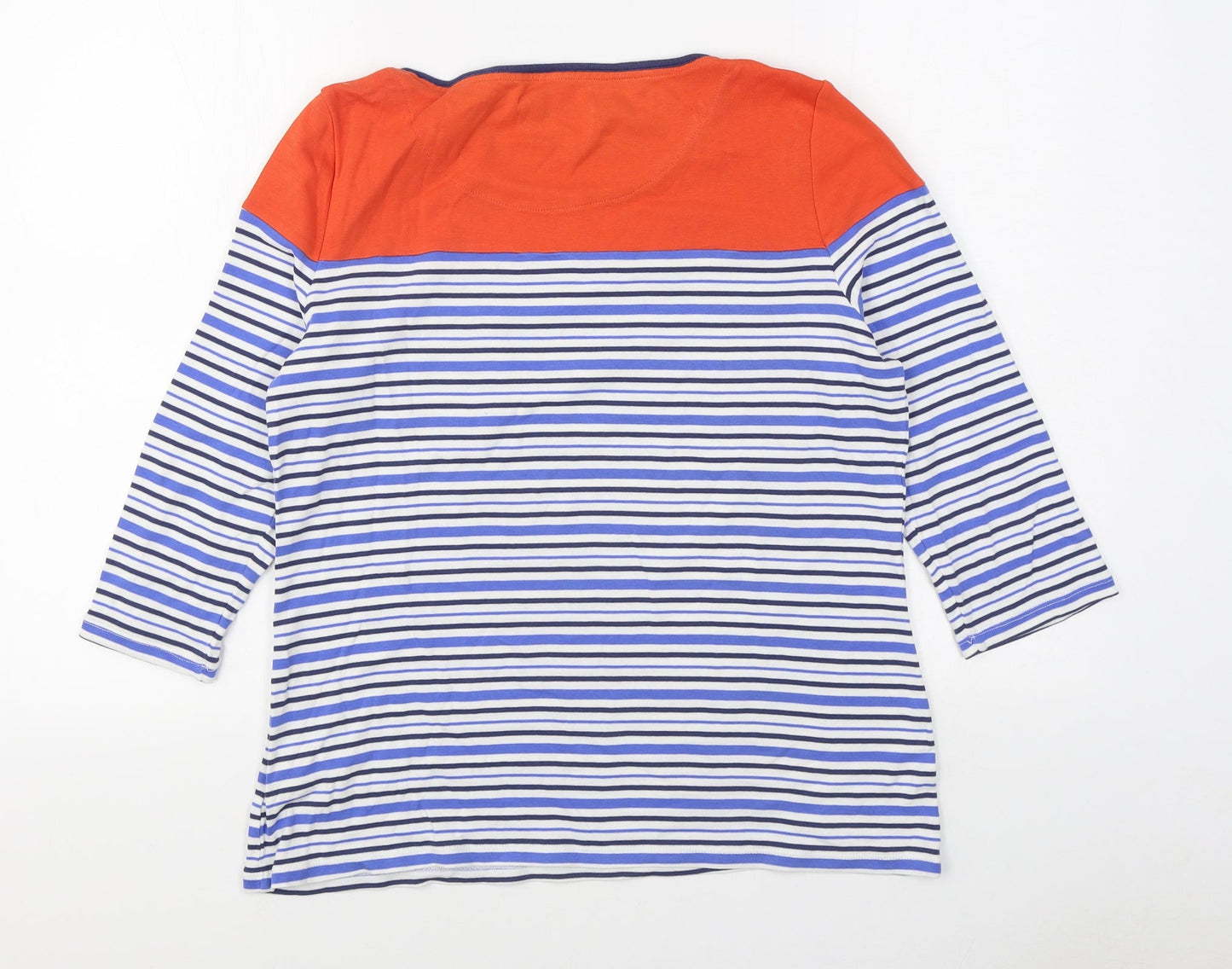 Per Una Womens Multicoloured Striped 100% Cotton Pullover Sweatshirt Size 14  Pullover