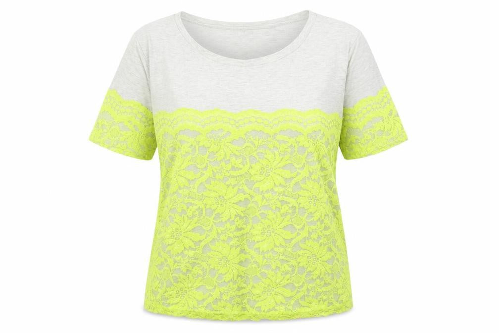 Miss Selfridge Womens Grey  Polyester Basic T-Shirt Size 6 Boat Neck