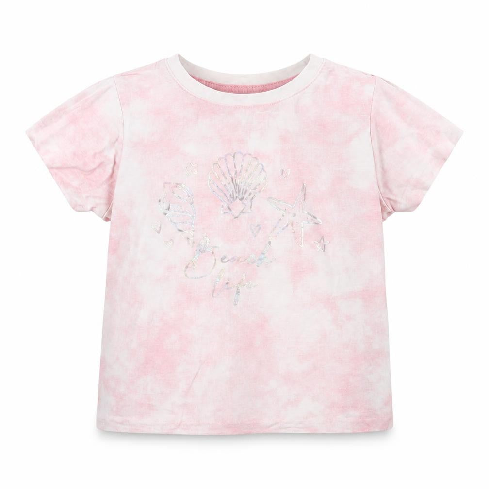 Primark Girls Pink  Cotton Basic T-Shirt Size 3-4 Years Crew Neck Pullover