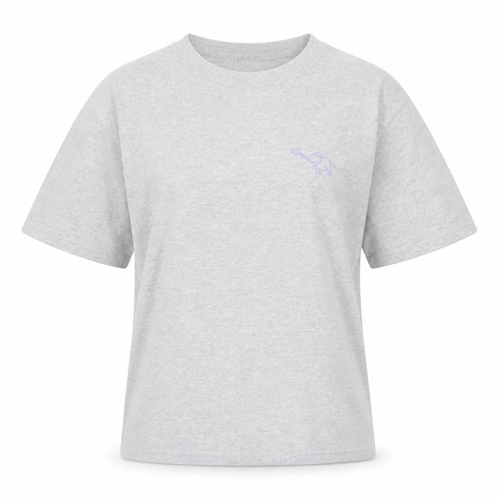 Emma Warren Womens Grey  Cotton Basic T-Shirt Size M Crew Neck