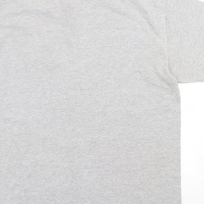 Emma Warren Womens Grey  Cotton Basic T-Shirt Size M Crew Neck
