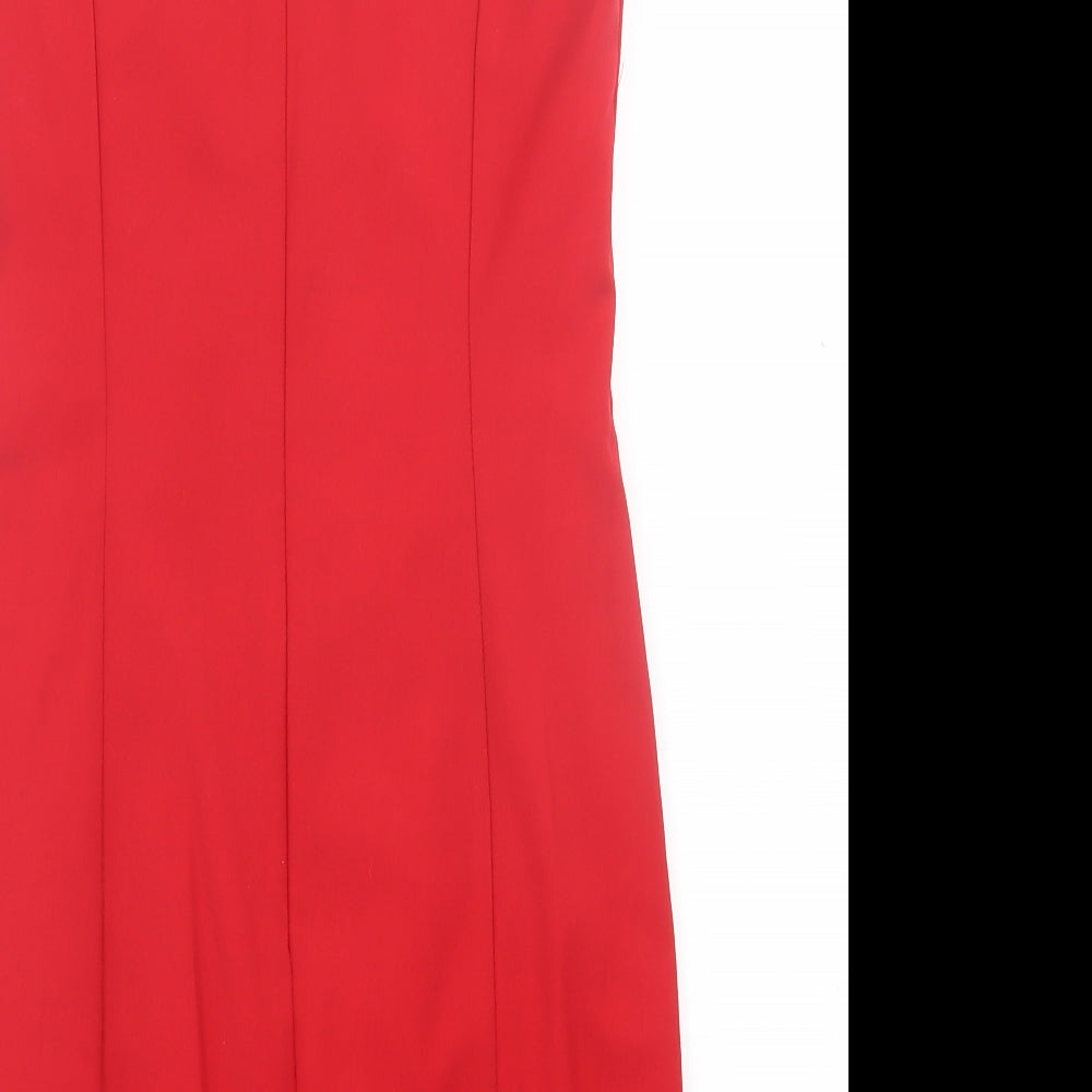 Soaked Womens Red  Polyester A-Line  Size XS  Crew Neck Zip