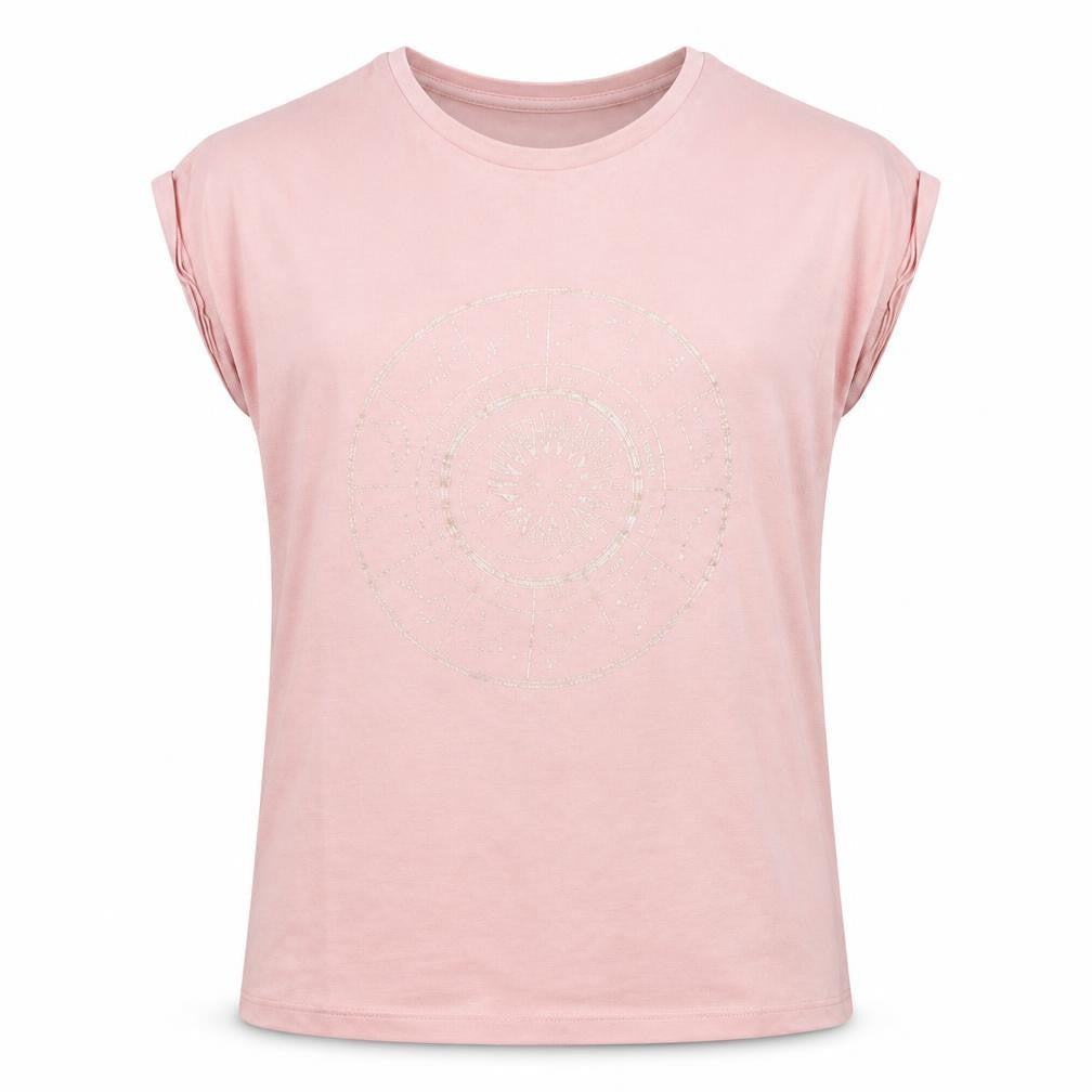Marks & Spencer Girls Pink  Cotton Basic T-Shirt Size 11-12 Years Crew Neck Pullover
