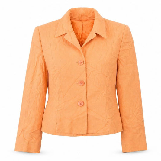 Country Casuals Womens Orange  Viscose Jacket Blazer Size 10