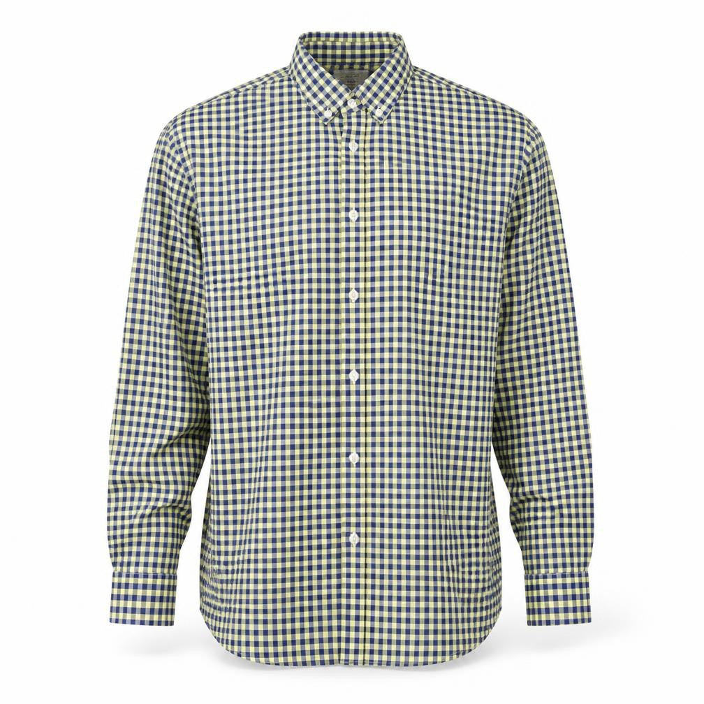 Mango Mens Blue Plaid Cotton  Button-Up Size S Collared Button